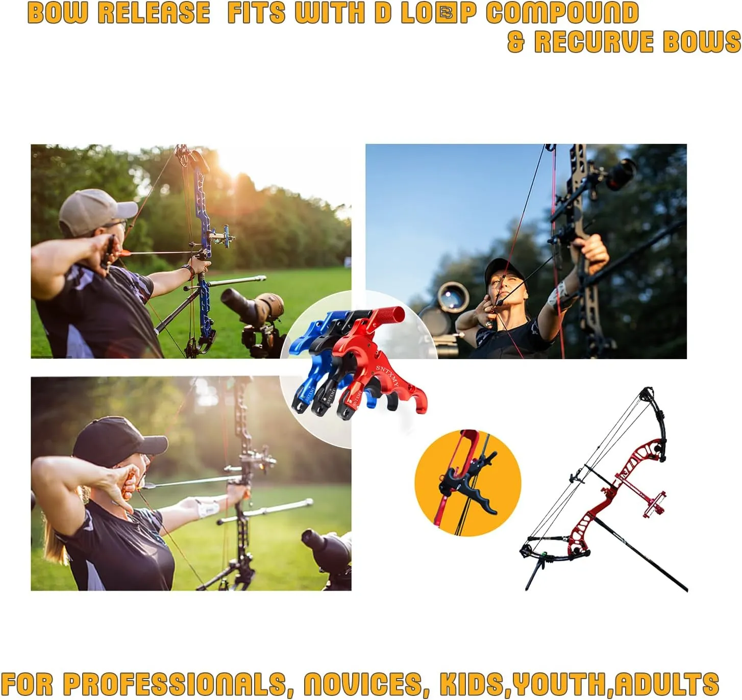 Bow Release for Compound Bow, Archery Release Trigger, Compound Bow Release, Thumb Release.