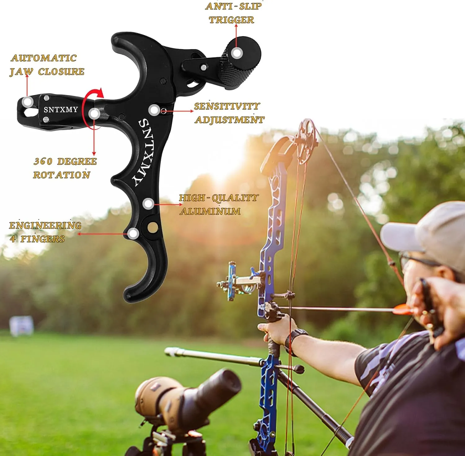 Bow Release for Compound Bow, Archery Release Trigger, Compound Bow Release, Thumb Release.