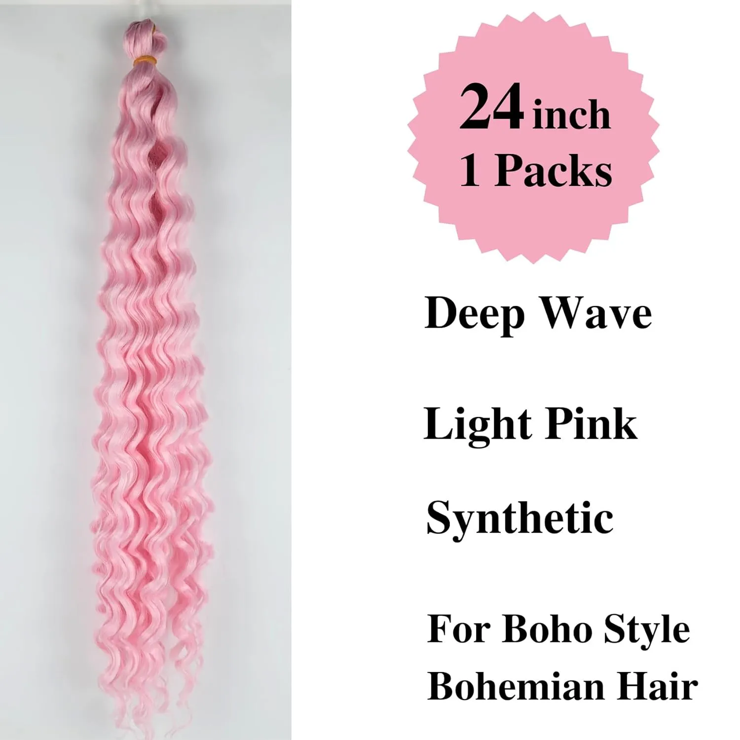 Braiding Hair Pre stretched Pink Curly Deep Wave Crochet Braids Boho Prestretched Hypoallergenic Braiding Hair Ez Braid Micro Knotless Itch Free