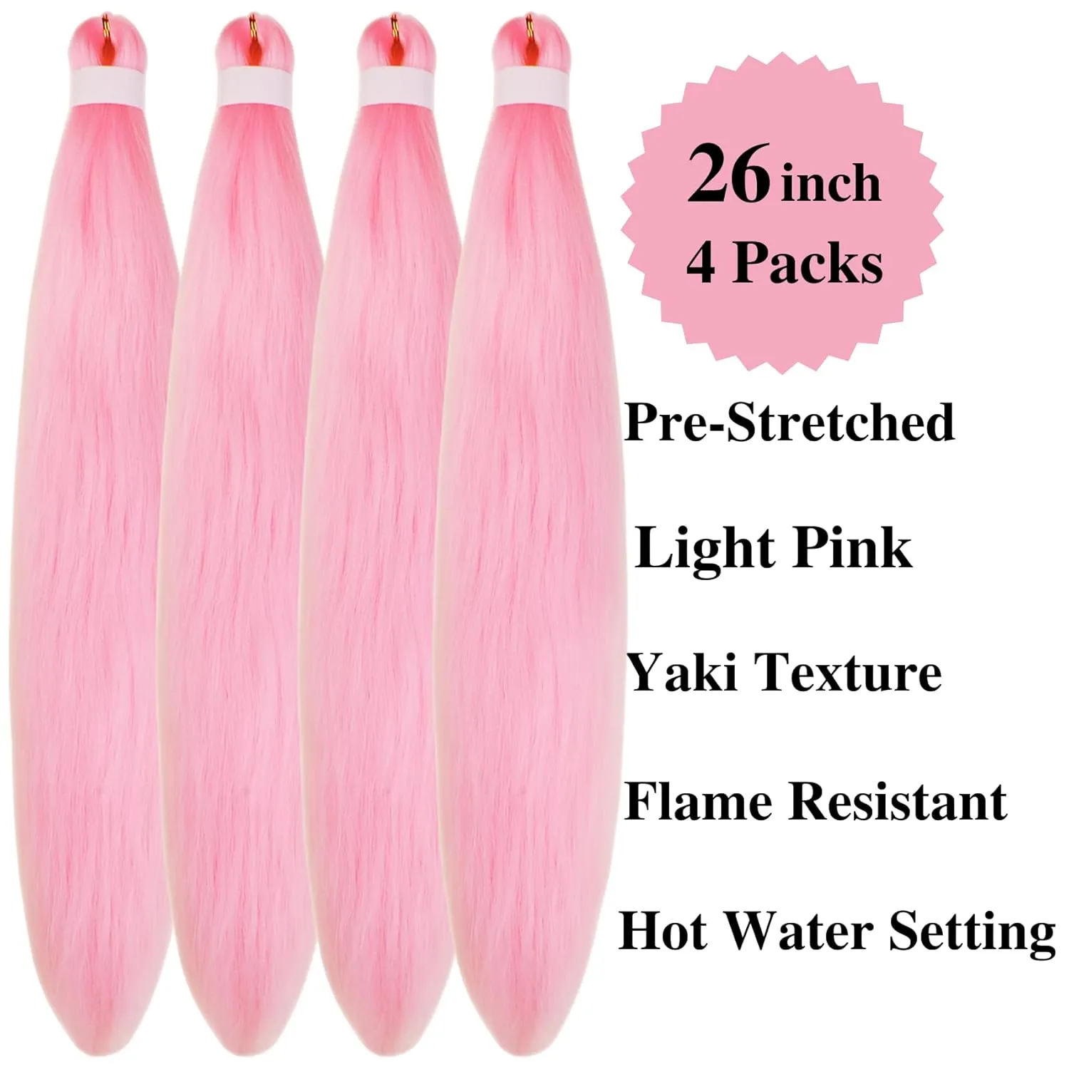 Braiding Hair Pre stretched Pink Curly Deep Wave Crochet Braids Boho Prestretched Hypoallergenic Braiding Hair Ez Braid Micro Knotless Itch Free
