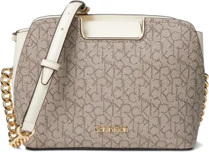 Calvin Klein Finley Tripe Compartment Signature Crossbody