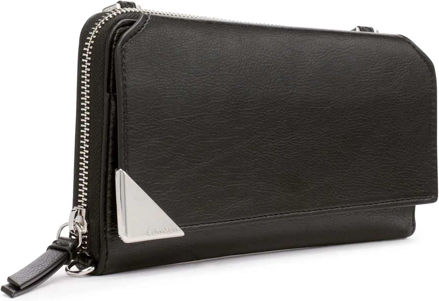 Calvin Klein Women's Basalt Crossbody Bag – with Removable Purse Strap, Vegan Leather, 8 Pockets