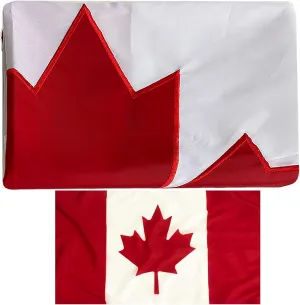 Canada Canadian Flag Embroidered 3x5 Outdoor Double Sided Heavy Duty Canadian National Flags Banner for Outside 3ply Embroidered with 2 Brass Grommets Vivid Colors Waterproof