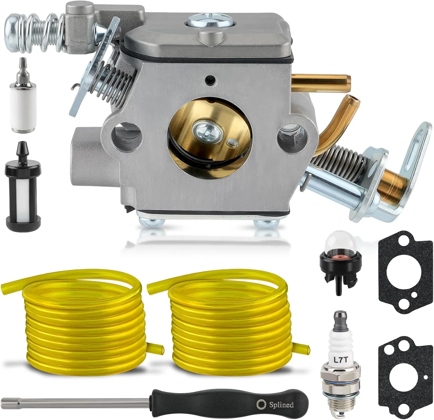 Carburetor 309360002 309360001 w/Tune up Kit For Homelite 46cc UT10519 UT10522 UT10526 46CC Chain Saw for Ryobi 46cc RY10518 RY10519 RY10520 RY10521 Chainsaw for Zama C1M-H58 Carb