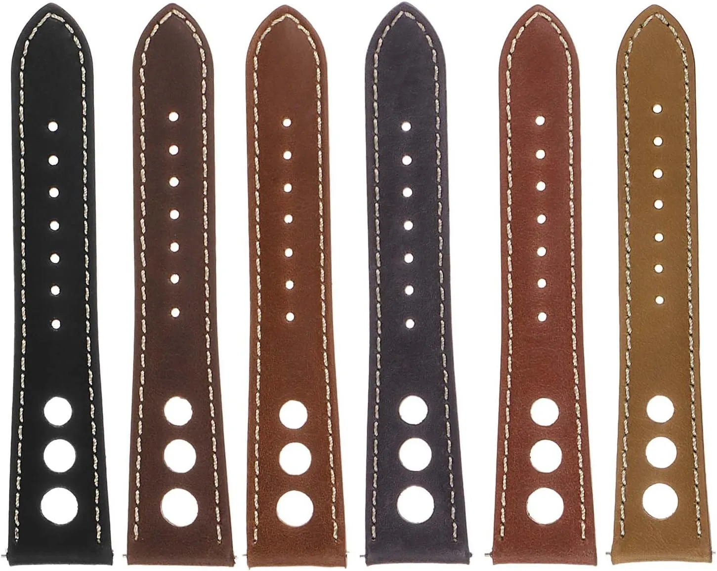 Carrera Distressed Leather GT Rally Quick Release Watch Band Strap - Choose Your Color - 18mm 19mm 20mm 21mm 22mm 24mm