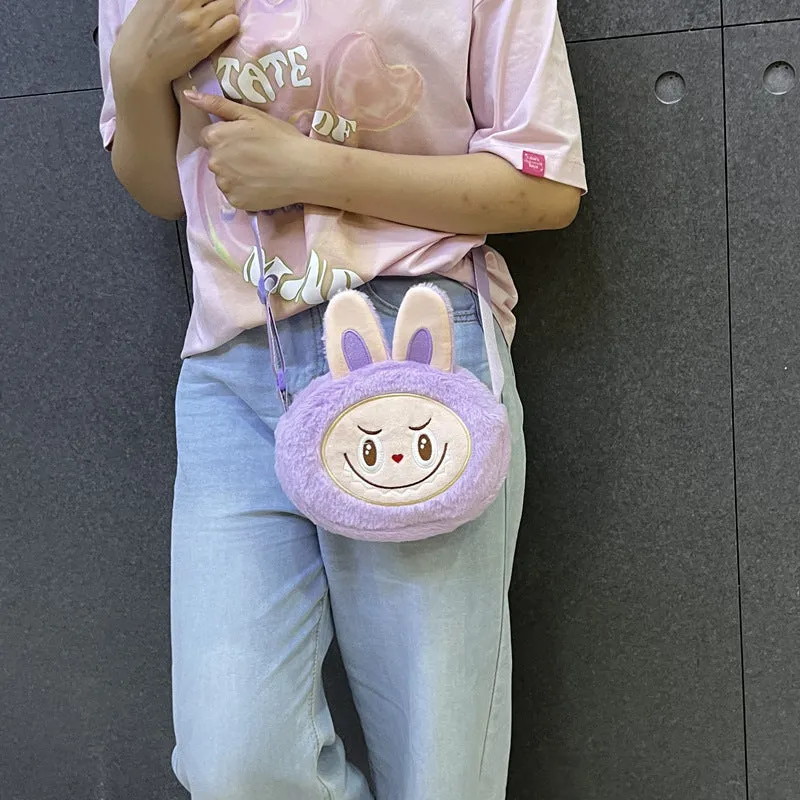 Cartoon Peripheral Plush Toy Cute Automobiles Curtain Crossbody Bags