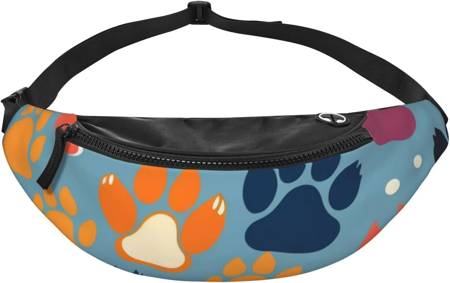Casual Bear paw Printed Fanny Pack,Crossbody Fanny packs for women Men Waist Bag for Running Travel