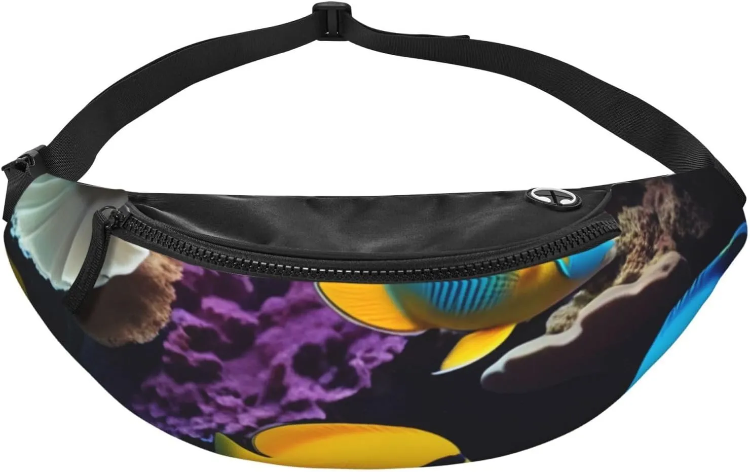 Casual Colorful Sea Fish Printed Fanny Pack,Crossbody Fanny packs for women Men Waist Bag for Running Travel