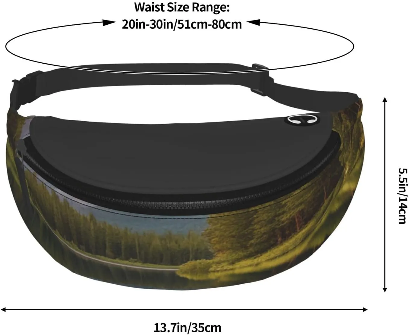 Casual Sublime Serenity Printed Fanny Pack,Crossbody Fanny packs for women Men Waist Bag for Running Travel