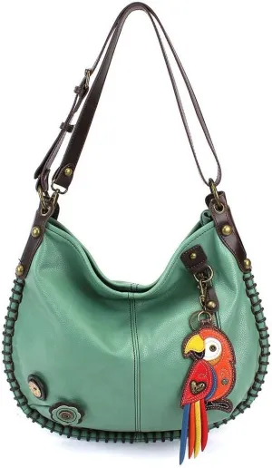 Chala Charming Hobo Crossbody Red Parrot - Teal