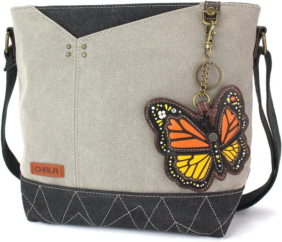 CHALA Prism Crossbody - Monarch Butterfly - Gray