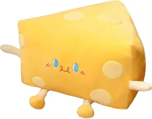 Cheese Stuffed Toys - Food Bread Plush Pillow - Home Decoration Christmas Birthday Gift for Kids Boys Girls (Medium)