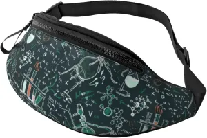Chemistry Laboratory Patterrn Fanny Pack Fashion Waist Bag Adjustable Hip Bum Bag For Men Women