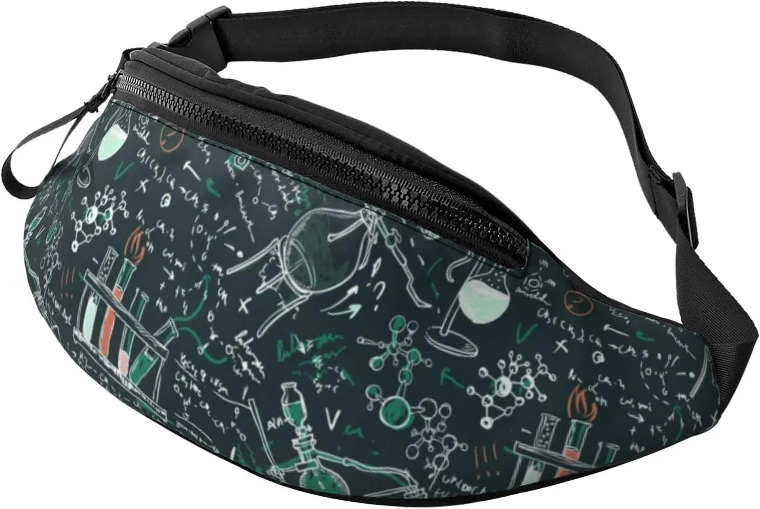 Chemistry Laboratory Patterrn Fanny Pack Fashion Waist Bag Adjustable Hip Bum Bag For Men Women