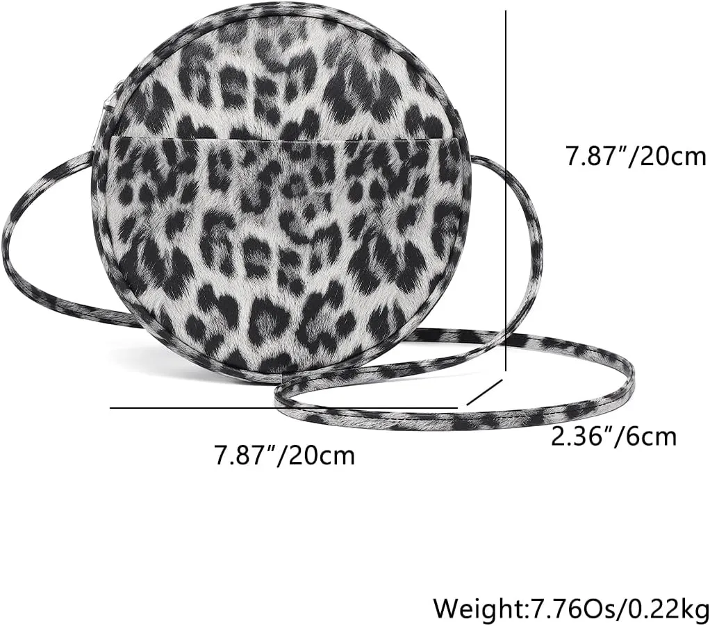 Circle Crossbody Bag for Women NYLON Circle Purse with Zipper Adjustable Knot Shoulder Straps