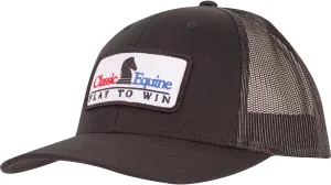Classic Equine Black Embroidered Patch Logo Cap