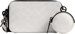 Coach Charter Slim Crossbody, White/Black Sig