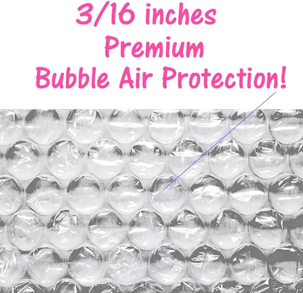 Colored Poly Bubble Mailers, Self Sealing Padded Mailing Envelopes, Mail Bags with Kissy Stickers Party Pack (Pink,Purple & Teal, 50)