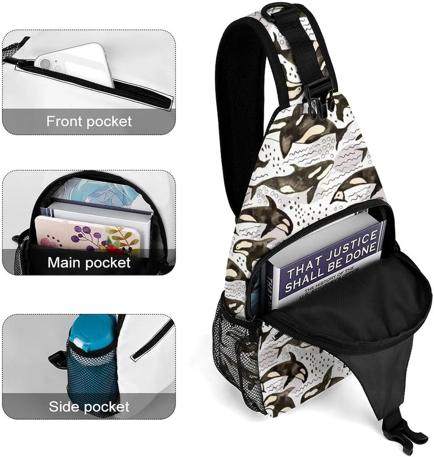 Corgi Butts Versatile And Convenient Multipurpose Crossbody Bag - Perfect for Travel And Hiking