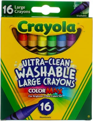 Crayola Large Washable Crayons 16 Pack - 2 Packs