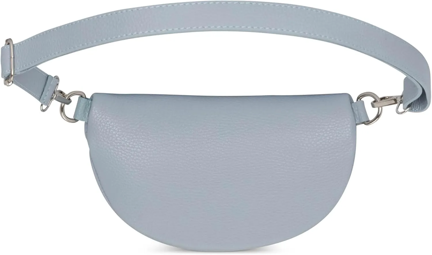 Crossbody Bag - Genuine Leather - Fanny Pack - Shoulder Sling Bag - Made in Italy, Sold in U.S. by Idalia (Icy Blue, Small)