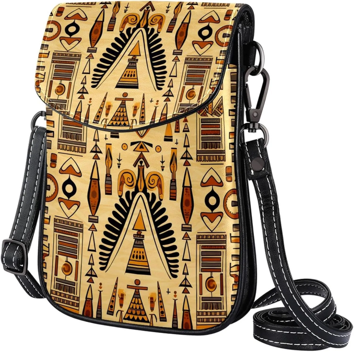 Crossbody Bags for Women,Crossbody Bag Men,Small Sling Bag,Vintage Aged Egyptian Ethnicity,Crossbody Purse