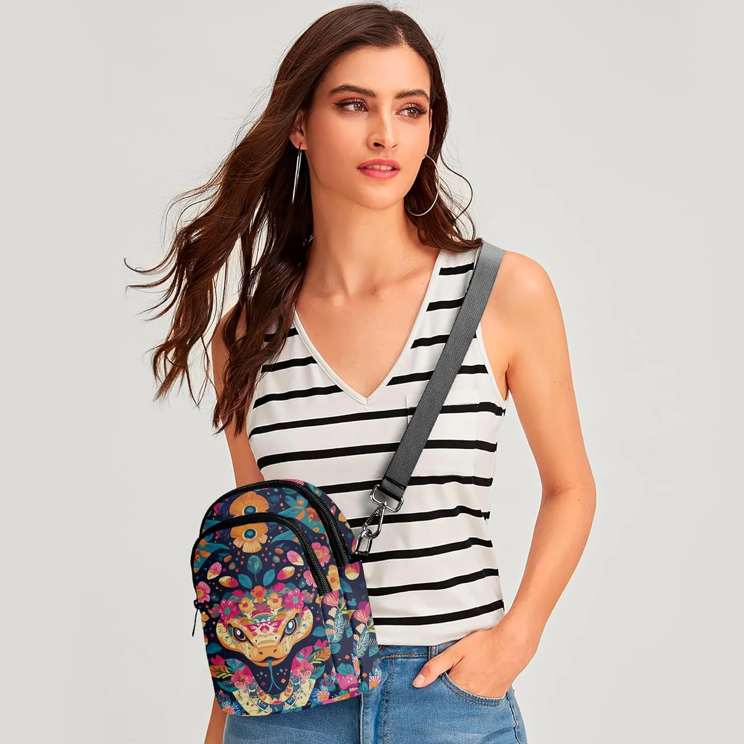 Crossbody Purse for Women Lightweight Small Crossbody Bag Waterproof Phone Wallet with Card Slots Adjustable Strap