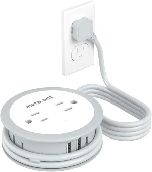 Cruise Extension Cord Approved, 4FT Cruise Extension Cord with 4 AC Outlets 3 USB Ports (1 USB-C), Cruise Approved Power Strip with Non Surge Protector for Cruise Ship Travel Essentials 2025
