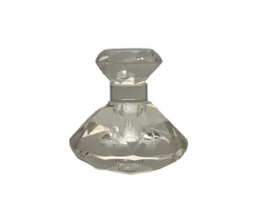 Crystal Cut Perfume Bottle - Gemstone Shape with Flat top