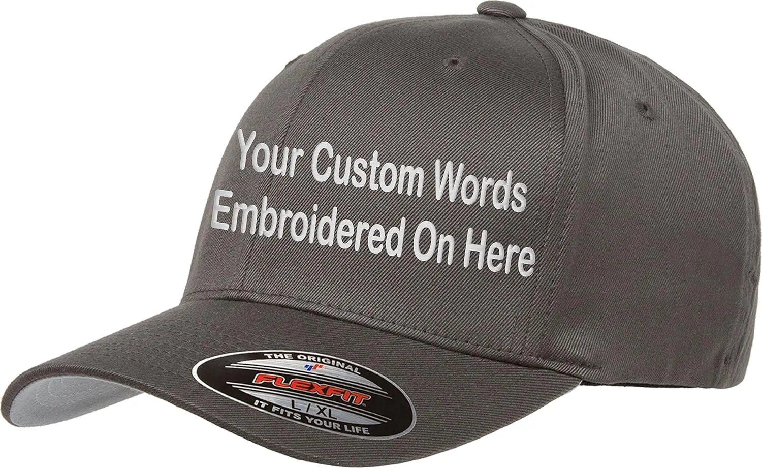 Custom Hat Flexible Fit 6277 6533 6477 Delta & More Embroidered. Your Own Text Curved Bill