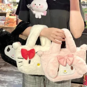 Cute Cartoon Bunny Plush Female Birthday Crossbody Bags