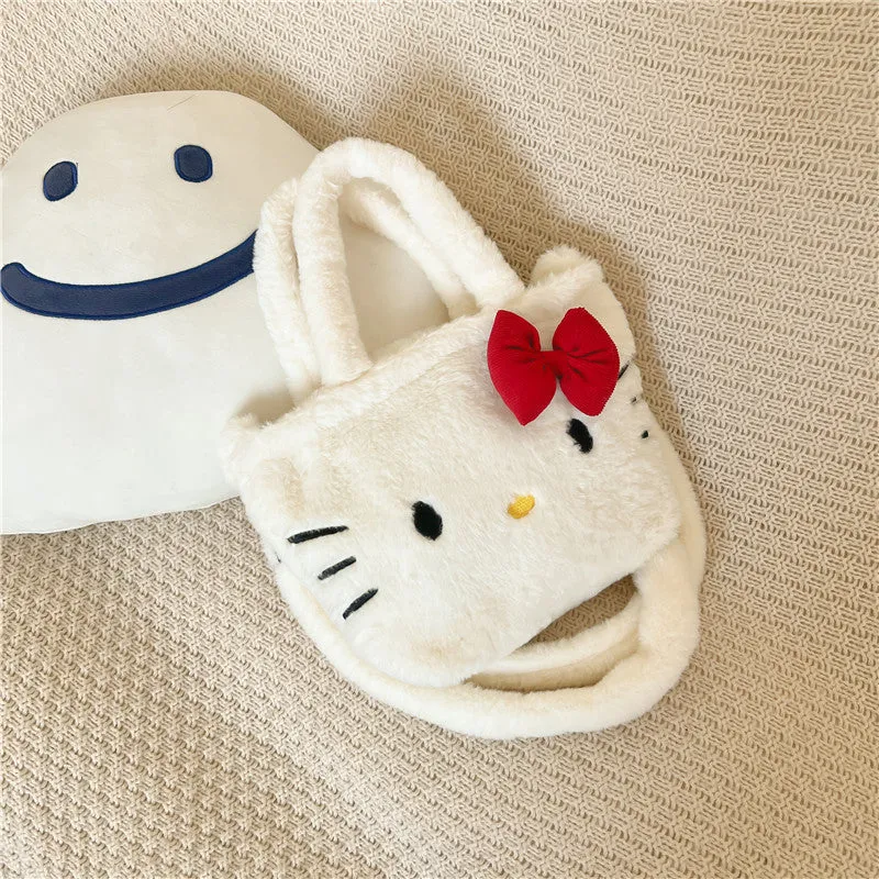 Cute Cartoon Bunny Plush Female Birthday Crossbody Bags