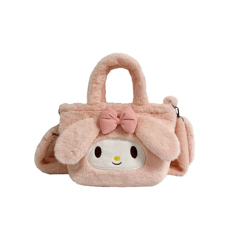 Cute Cartoon Bunny Plush Female Birthday Crossbody Bags