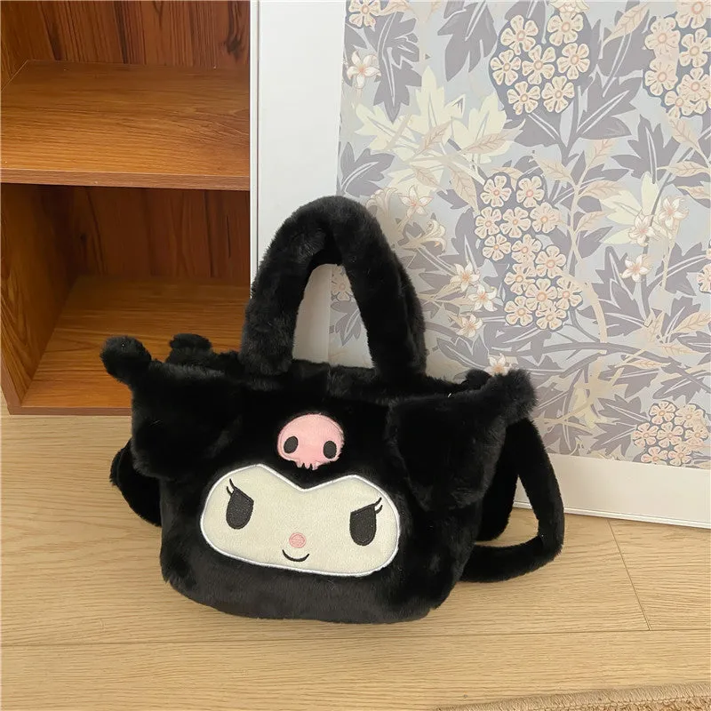Cute Cartoon Bunny Plush Female Birthday Crossbody Bags