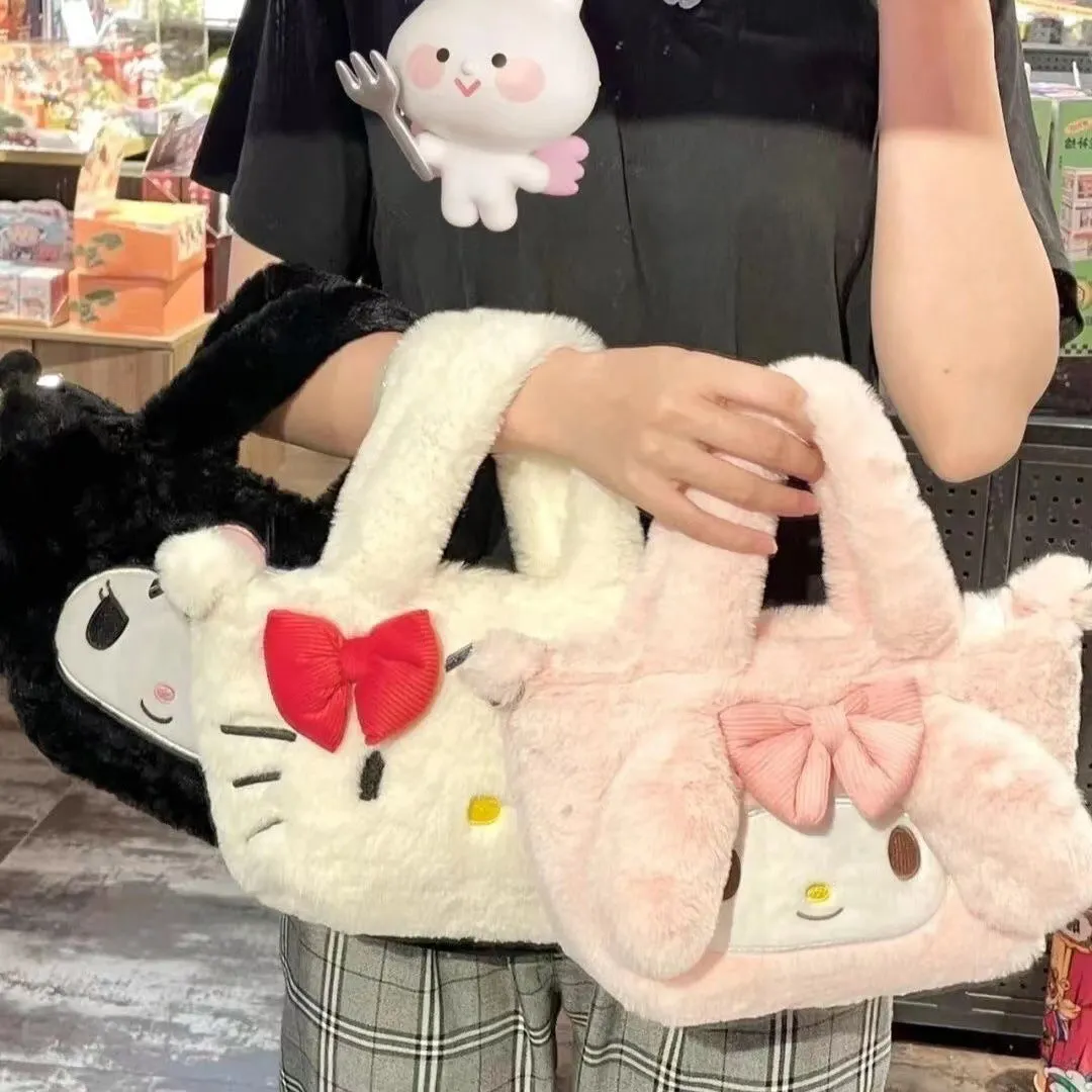 Cute Cartoon Bunny Plush Female Birthday Crossbody Bags