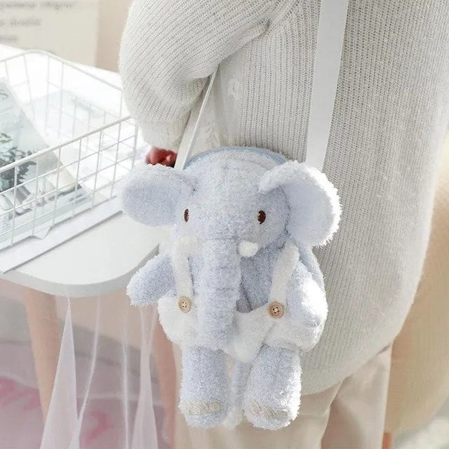 Cute Plush Elephant Backpack