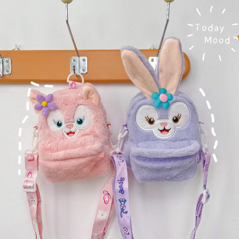 Cute Plush Ling Strawberry Bear Donald Crossbody Bags