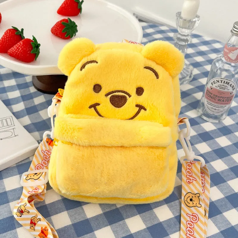Cute Plush Ling Strawberry Bear Donald Crossbody Bags