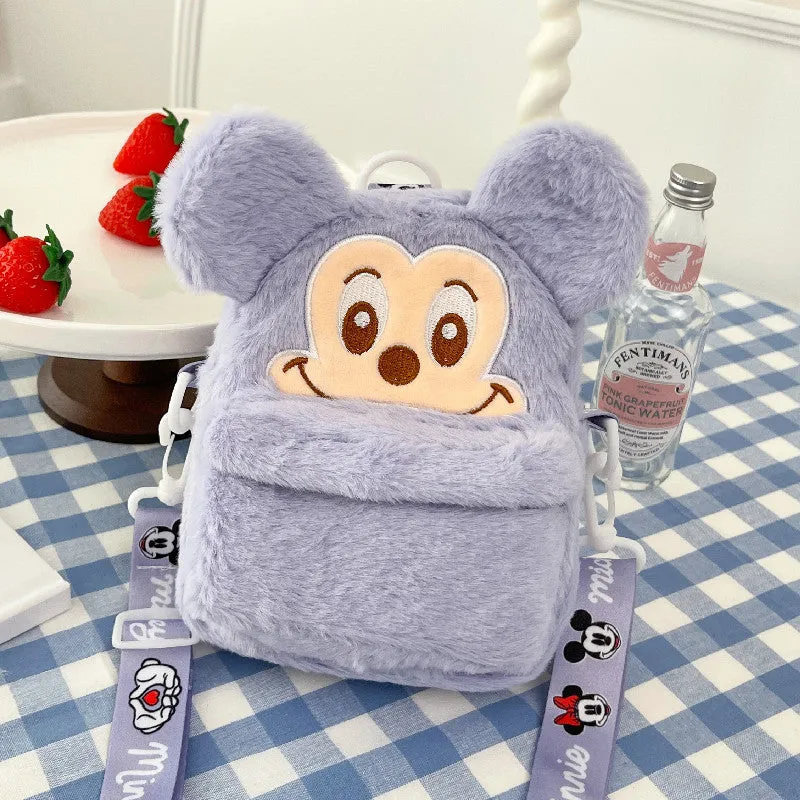 Cute Plush Ling Strawberry Bear Donald Crossbody Bags