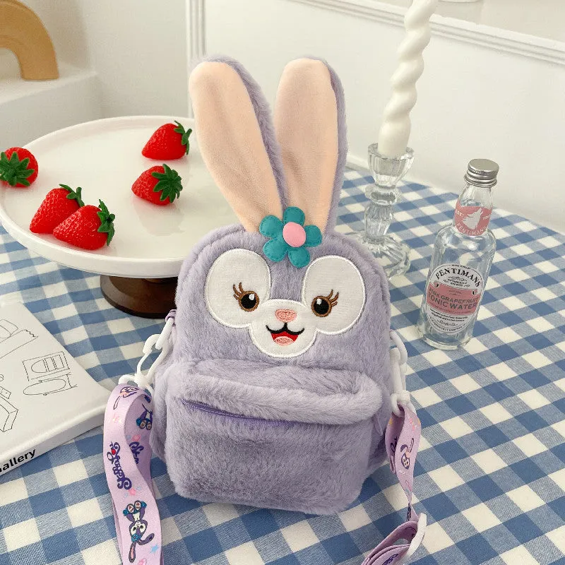 Cute Plush Ling Strawberry Bear Donald Crossbody Bags