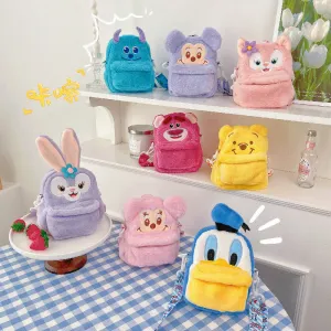 Cute Plush Ling Strawberry Bear Donald Crossbody Bags