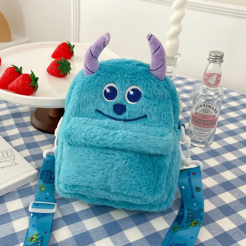 Cute Plush Ling Strawberry Bear Donald Crossbody Bags