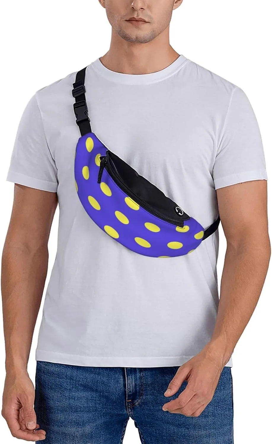 Cute Polka Dot Fanny Pack, Crossbody Waist Packs for Women Men Waist Bags with Adjustable Strap for Travel Running Hiking Sport