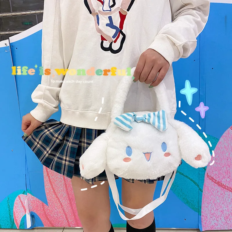 Cute Puppy Cartoon Plush Korean Style Crossbody Bags