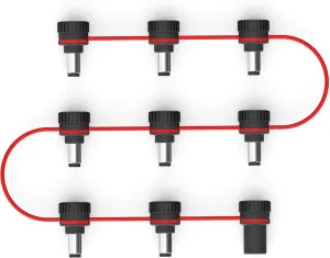 D'Addario Accessories XPND Adjustable Daisy Chain - Daisy Chain Guitar Pedal Power Cable - Customizable Daisy Chain