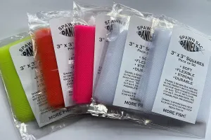 Daniel's Spawn Sac Netting - 3" x 3" Squares Pack of 250 (Variety)