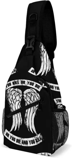 Daryl Dixon-Chapel Roan Multi-Functional Crossbody Bag With Storage Pockets And Anti-Loss Key Strap, Adjustable For Chest Shoulder 38x20cm