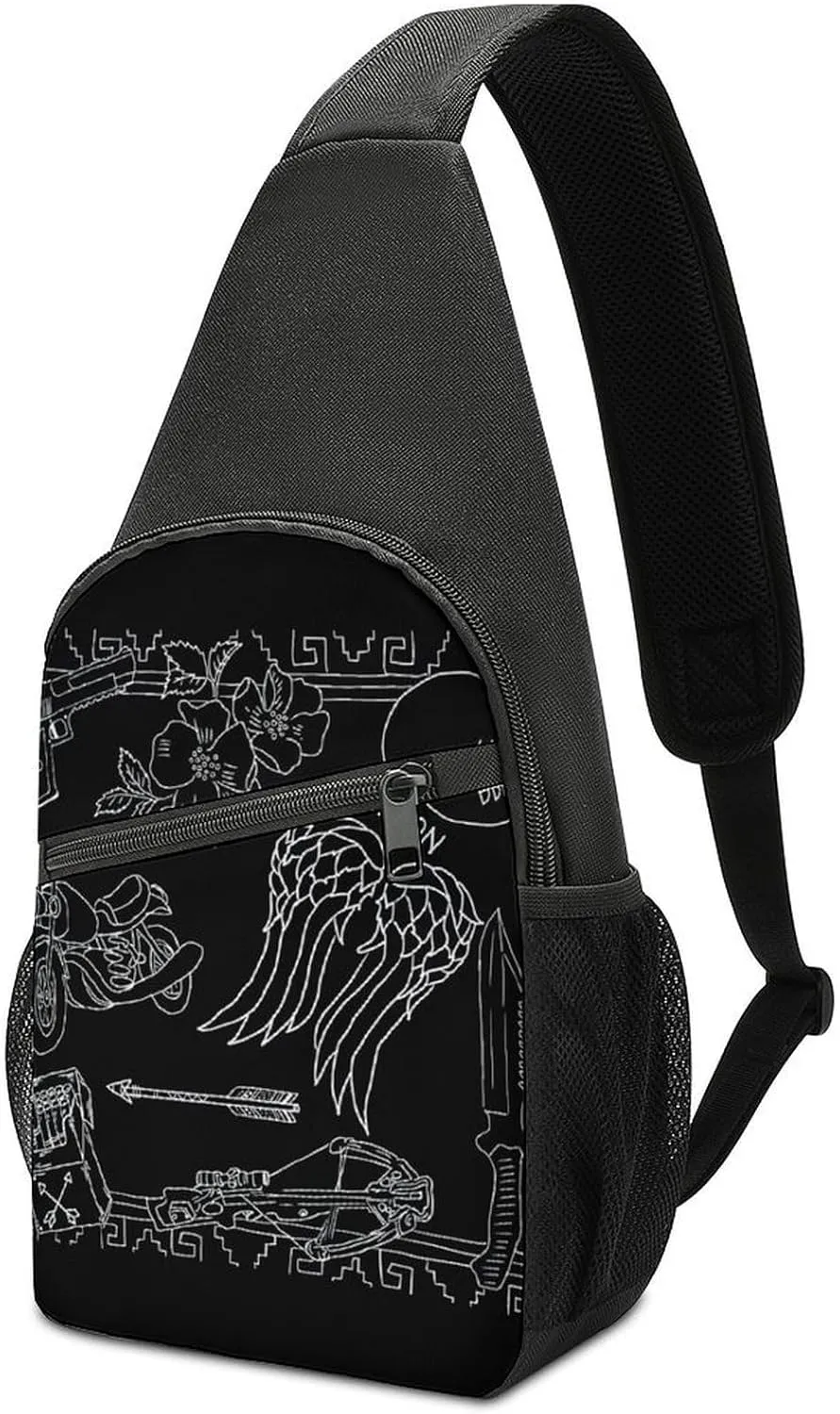 Daryl Dixon-Chapel Roan Multi-Functional Crossbody Bag With Storage Pockets And Anti-Loss Key Strap, Adjustable For Chest Shoulder One Size