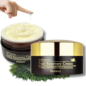 Deoproce Snail Recovery Cream Snail Mucus Effect, Korean Skin Care, Multi functional Face Snail Mucin Cream, Anti wrinkle, Deep moisturizing Korean Day Cream