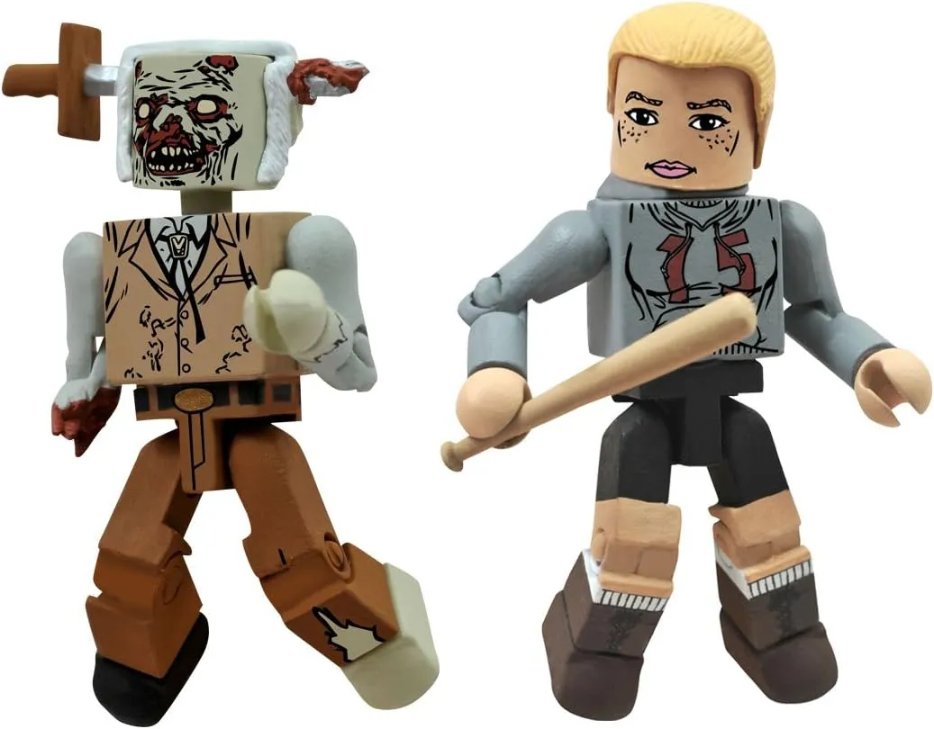 Diamond Select Toys Walking Dead Minimates Series 2: Amy and Stabbed Zombie, 2-Pack